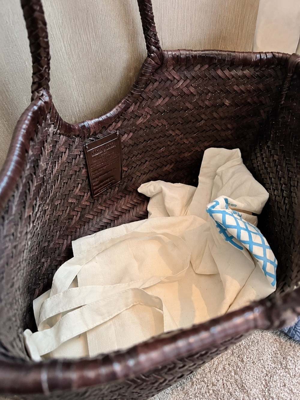 Dragon Diffusion Dark Brown Woven Tote - Picture 4 of 4